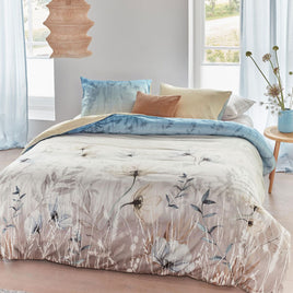 Bedding House Isabelle Light Blue Cotton Sateen Quilt Cover Set King Home & Garden Kings Warehouse