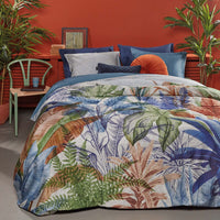 Bedding House Isla Blue Cotton Sateen Quilt Cover Set King Home & Garden Kings Warehouse 