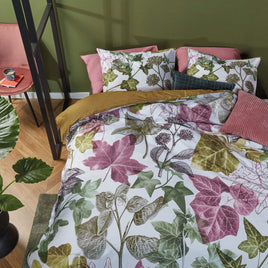 Bedding House Ivy Multi Cotton Quilt Cover Set Queen Home & Garden Kings Warehouse 