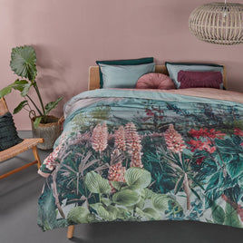 Bedding House Lupine Green Cotton Sateen Quilt Cover Set Queen Home & Garden Kings Warehouse 