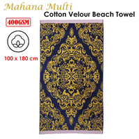 Bedding House Mahana Multi Cotton Velour Beach Towel Home & Garden Kings Warehouse 