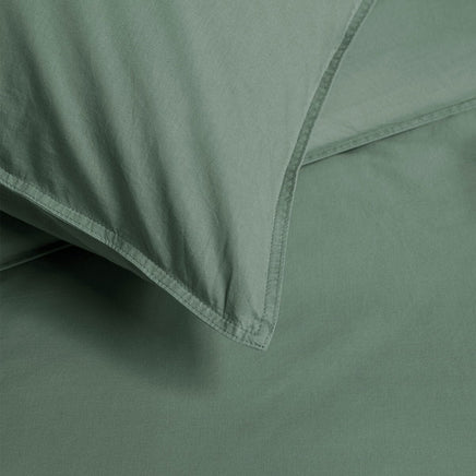 Bedding House Organic Cotton Basic Green Quilt Cover Set King Home & Garden Kings Warehouse 