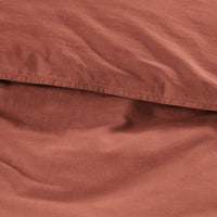 Bedding House Organic Cotton Basic Terracotta Quilt Cover Set King Home & Garden Kings Warehouse 