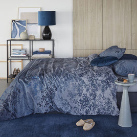 Bedding House Pantalla Blue Bamboo Cotton Quilt Cover Set Queen Home & Garden Kings Warehouse 