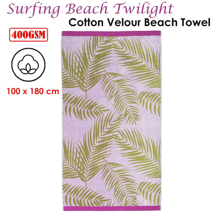 Bedding House Surfing Beach Twilight Cotton Velour Beach Towel Home & Garden Kings Warehouse 