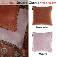Bedding House Svenja Mauve Filled Square Cushion Home & Garden Kings Warehouse 