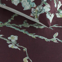 Bedding House Van Gogh Blossom Dark Red Cotton Quilt Cover Set King Home & Garden Kings Warehouse 