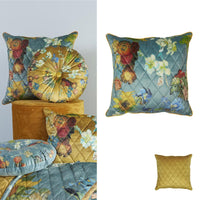 Bedding House Van Gogh Carre Fleuri Green Square Filled Cushion 50cm x 50cm Home & Garden Kings Warehouse 