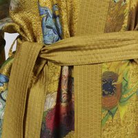 Bedding House Van Gogh Partout des Fleurs Gold Kimono Bath Robe Large/Extra Large Home & Garden Kings Warehouse 