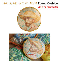 Bedding House Van Gogh Self Portrait Round Cushion Home & Garden Kings Warehouse 