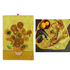 Bedding House Van Gogh Sunflower Yellow Tea Towel Home & Garden Kings Warehouse 