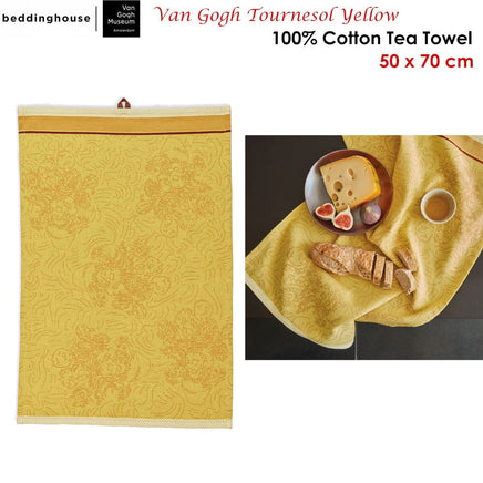 Bedding House Van Gogh Tournesol Yellow Tea Towel Home & Garden Kings Warehouse 