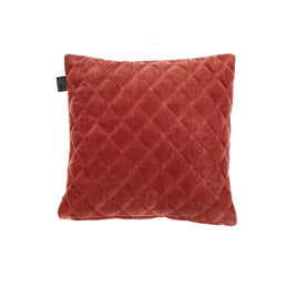 Bedding House Vercors Luxury Cotton Velvet Filled Square Cushion - Dark Red Home & Garden Kings Warehouse 