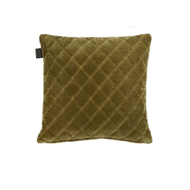 Bedding House Vercors Luxury Cotton Velvet Filled Square Cushion - Olive Green Home & Garden Kings Warehouse 