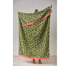 Bedding House Wildcat Green Cotton Velour Beach Towel Home & Garden Kings Warehouse 