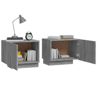 Bedside Cabinet Grey Sonoma 100x35x40 cm Engineered Wood Kings Warehouse 