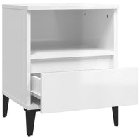 Bedside Cabinet High Gloss White 40x35x50 cm Kings Warehouse 