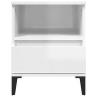 Bedside Cabinet High Gloss White 40x35x50 cm Kings Warehouse 