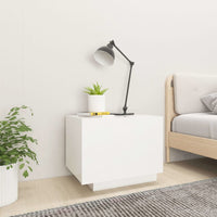 Bedside Cabinet White 100x35x40 cm Engineered Wood Kings Warehouse 