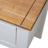 Bedside Cabinet White 46x40x57 cm Pine Panama Range Kings Warehouse 