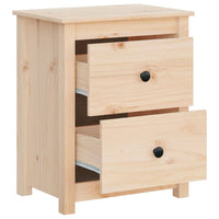 Bedside Cabinets 2 pcs 50x35x61.5 cm Solid Wood Pine Kings Warehouse 