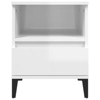 Bedside Cabinets 2 pcs High Gloss White 40x35x50 cm Kings Warehouse 