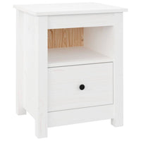 Bedside Cabinets 2 pcs White 40x35x49 cm Solid Wood Pine Kings Warehouse 
