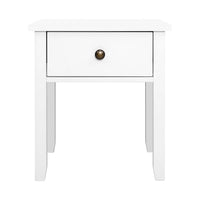 Bedside Table 1 Drawer - BOW White Furniture Kings Warehouse 