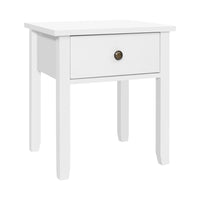 Bedside Table 1 Drawer - BOW White Furniture Kings Warehouse 