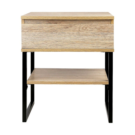 Bedside Table 1 Drawers with Shelf - CASEY Furniture Kings Warehouse 