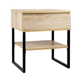 Bedside Table 1 Drawers with Shelf - CASEY Furniture Kings Warehouse