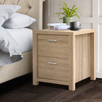 Bedside Table 2 Drawers - MAXI Pine Furniture Kings Warehouse 