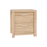 Bedside Table 2 Drawers - MAXI Pine