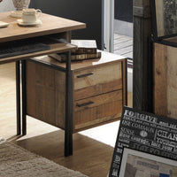 Bedside Table 2 drawers Night Stand Particle Board Construction in Oak Colour Furniture Kings Warehouse 