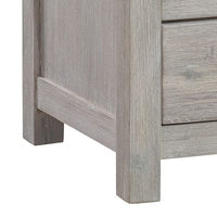 Bedside Table 2 drawers Night Stand Solid Acacia Storage in White Ash Colour Furniture Kings Warehouse 