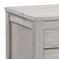 Bedside Table 2 drawers Night Stand Solid Acacia Storage in White Ash Colour Furniture Kings Warehouse 