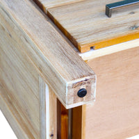 Bedside Table 2 drawers Night Stand Solid Wood Acacia Oak Colour Furniture Kings Warehouse 