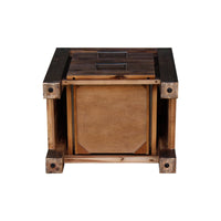 Bedside Table 2 drawers Night Stand Solid Wood Acacia Storage in Chocolate Colour Furniture Kings Warehouse 