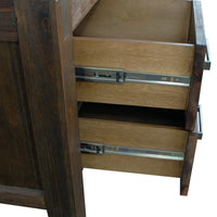 Bedside Table 2 drawers Night Stand Solid Wood Acacia Storage in Chocolate Colour Furniture Kings Warehouse 