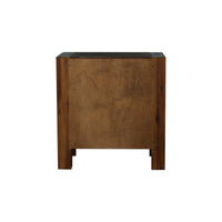 Bedside Table 2 drawers Night Stand Solid Wood Acacia Storage in Chocolate Colour Furniture Kings Warehouse 