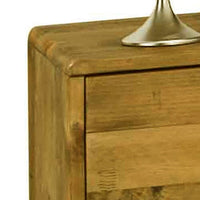 Bedside Table 2 drawers Night Stand Solid Wood Storage Light Brown Colour Furniture Kings Warehouse 