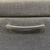 Bedside Table 2 drawers Night Stand Upholstery Fabric Storage in Light Grey Colour Furniture Kings Warehouse 