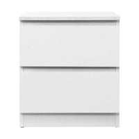 Bedside Table 2 Drawers - PEPE White Furniture Kings Warehouse 