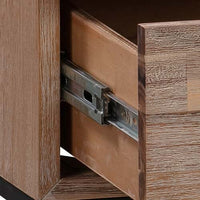 Bedside Table 2 drawers Side Table Solid Acacia Wood Veneered in Tea Colour Furniture Kings Warehouse 