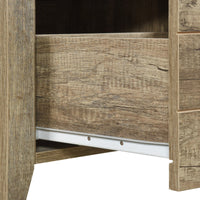 Bedside Table 2 drawers Storage Table Night Stand MDF in Oak Furniture Kings Warehouse 