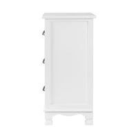 Bedside Table 3 Drawers Vintage - THYME White Furniture Kings Warehouse 