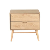 Bedside Table Drawers Side End Table Storage Cabinet Nightstand Oak GINO Furniture Kings Warehouse 