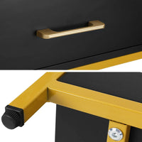 Bedside Table Drawers Side Table Shelf Storage Nightstand Black MASON Furniture Kings Warehouse 