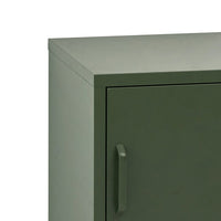 Bedside Table Metal Cabinet - Green Furniture Kings Warehouse 