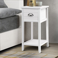 Bedside Table Vintage - THYME White Furniture Kings Warehouse 